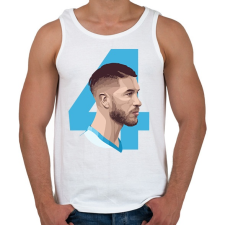 PRINTFASHION Sergio Ramos - Férfi atléta - Fehér atléta, trikó