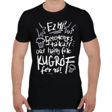 PRINTFASHION Seteményes tálca - Férfi póló - Fekete férfi póló