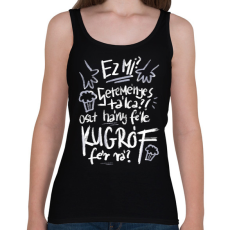 PRINTFASHION Seteményes tálca - Női atléta - Fekete