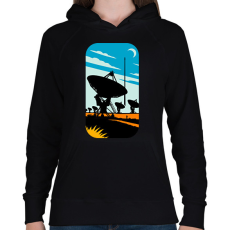 PRINTFASHION Seti - Női kapucnis pulóver - Fekete