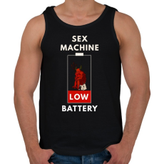 PRINTFASHION sex machine battery - Férfi atléta - Fekete