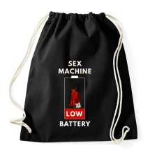 PRINTFASHION sex machine battery - Sportzsák, Tornazsák - Fekete tornazsák