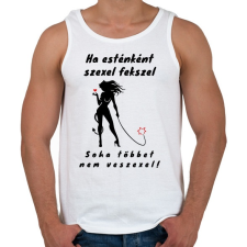 PRINTFASHION sexel fekszel - Férfi atléta - Fehér atléta, trikó