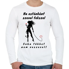 PRINTFASHION sexel fekszel - Férfi hosszú ujjú póló - Fehér