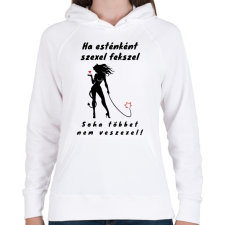PRINTFASHION sexel fekszel - Női kapucnis pulóver - Fehér női pulóver, kardigán