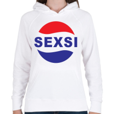 PRINTFASHION Sexsi - Női kapucnis pulóver - Fehér női pulóver, kardigán