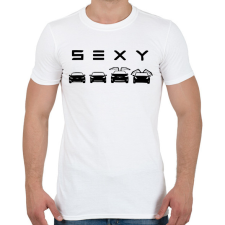 PRINTFASHION Sexy Tesla - Férfi póló - Fehér férfi póló