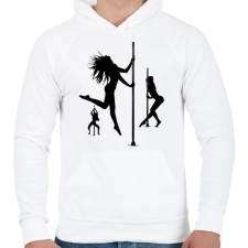 PRINTFASHION sexy woman.45 - Férfi kapucnis pulóver - Fehér férfi pulóver, kardigán