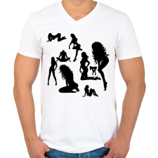 PRINTFASHION sexy woman.7 - Férfi V-nyakú póló - Fehér férfi póló