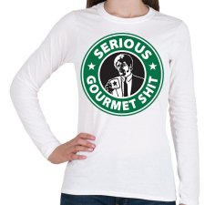 PRINTFASHION Sh*tbucks - Női hosszú ujjú póló - Fehér női póló