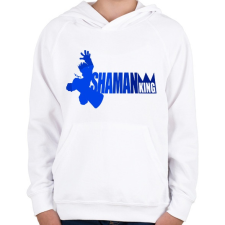 PRINTFASHION Shaman king - Gyerek kapucnis pulóver - Fehér gyerek pulóver, kardigán