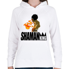 PRINTFASHION Shaman King - Női kapucnis pulóver - Fehér női pulóver, kardigán