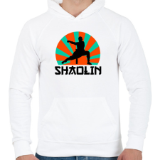 PRINTFASHION SHAOLIN - Férfi kapucnis pulóver - Fehér férfi pulóver, kardigán