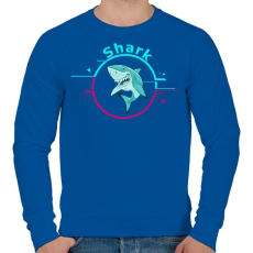 PRINTFASHION shark - Férfi pulóver - Királykék