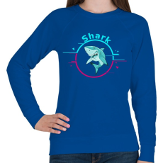 PRINTFASHION shark - Női pulóver - Királykék