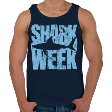PRINTFASHION Shark Week - Férfi atléta - Sötétkék atléta, trikó