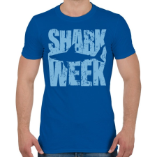 PRINTFASHION Shark Week - Férfi póló - Királykék férfi póló