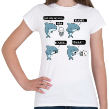 PRINTFASHION SharKAMEHAMEHAA..(A) - Női póló - Fehér női póló