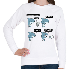 PRINTFASHION SharKAMEHAMEHAA..(A) - Női pulóver - Fehér