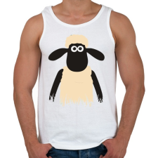 PRINTFASHION Shaun - Férfi atléta - Fehér atléta, trikó