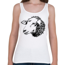 PRINTFASHION Sheep drawing - Női atléta - Fehér női trikó