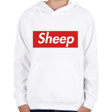 PRINTFASHION Sheep - Gyerek kapucnis pulóver - Fehér gyerek pulóver, kardigán