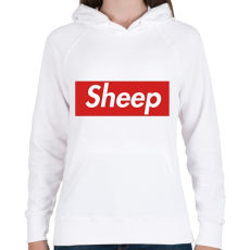 PRINTFASHION Sheep - Női kapucnis pulóver - Fehér