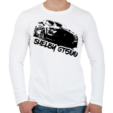 PRINTFASHION Shelby Gt 500 - Férfi hosszú ujjú póló - Fehér férfi póló