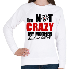 PRINTFASHION Sheldon Crazy - Női pulóver - Fehér női pulóver, kardigán