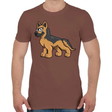 PRINTFASHION Shepherd - Férfi póló - Mogyoróbarna