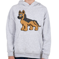 PRINTFASHION Shepherd - Gyerek kapucnis pulóver - Sport szürke