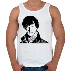 PRINTFASHION Sherlock Holmes - Férfi atléta - Fehér