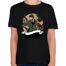 PRINTFASHION Sherlock Holmes - Gyerek póló - Fekete gyerek póló