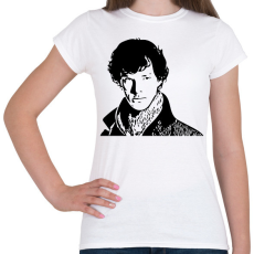 PRINTFASHION Sherlock Holmes - Női póló - Fehér