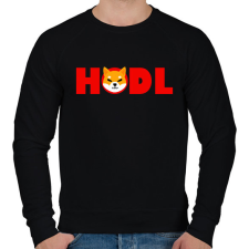 PRINTFASHION Shiba hodl - Férfi pulóver - Fekete férfi pulóver, kardigán
