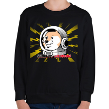PRINTFASHION SHIBA TO THE MOON - Gyerek pulóver - Fekete gyerek pulóver, kardigán