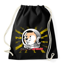 PRINTFASHION SHIBA TO THE MOON - Sportzsák, Tornazsák - Fekete tornazsák