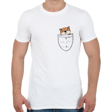 PRINTFASHION Shiba zsebminta - Férfi póló - Fehér