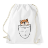 PRINTFASHION Shiba zsebminta - Sportzsák, Tornazsák - Fehér