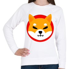 PRINTFASHION Shibacoin - Női pulóver - Fehér női pulóver, kardigán