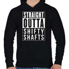 PRINTFASHION SHIFTY SHAFTS - Férfi kapucnis pulóver - Fekete férfi pulóver, kardigán