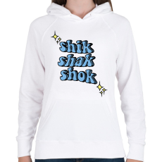 PRINTFASHION Shik Shak Shok - Női kapucnis pulóver - Fehér