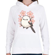 PRINTFASHION Shima Enaga - Női kapucnis pulóver - Fehér női pulóver, kardigán