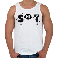 PRINTFASHION SHIT - Férfi atléta - Fehér atléta, trikó