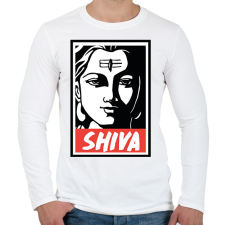 PRINTFASHION Shiva - Férfi hosszú ujjú póló - Fehér férfi póló