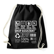 PRINTFASHION Shop assistant - Sportzsák, Tornazsák - Fekete tornazsák