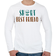 PRINTFASHION Short best friend - Férfi hosszú ujjú póló - Fehér