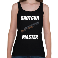 PRINTFASHION Shotgun Master - Fortnite (Fehér) - Női atléta - Fekete