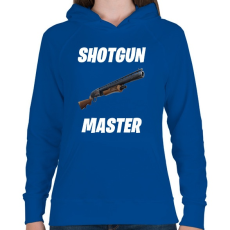 PRINTFASHION Shotgun Master - Fortnite (Fehér) - Női kapucnis pulóver - Királykék