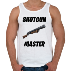 PRINTFASHION Shotgun Master - Fortnite (Fekete) - Férfi atléta - Fehér